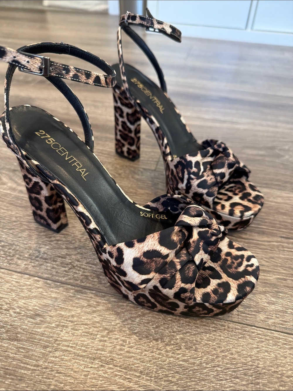 Leopard Print Platform Sandal - Size 7